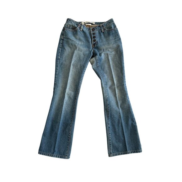 GAP Long and Lean Medium Wash Flare Leg Jeans Size 2 - Picture 5 of 7